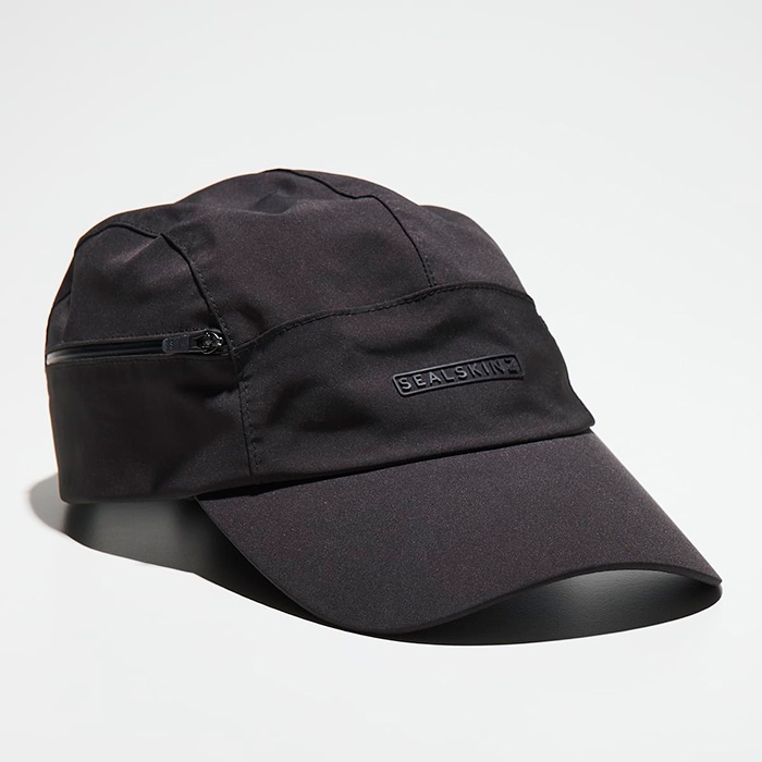 Billede af Sealskinz Scole Waterproof Zipped Pocket Cap / vandtæt kasket, black - Baseball cap, kasket