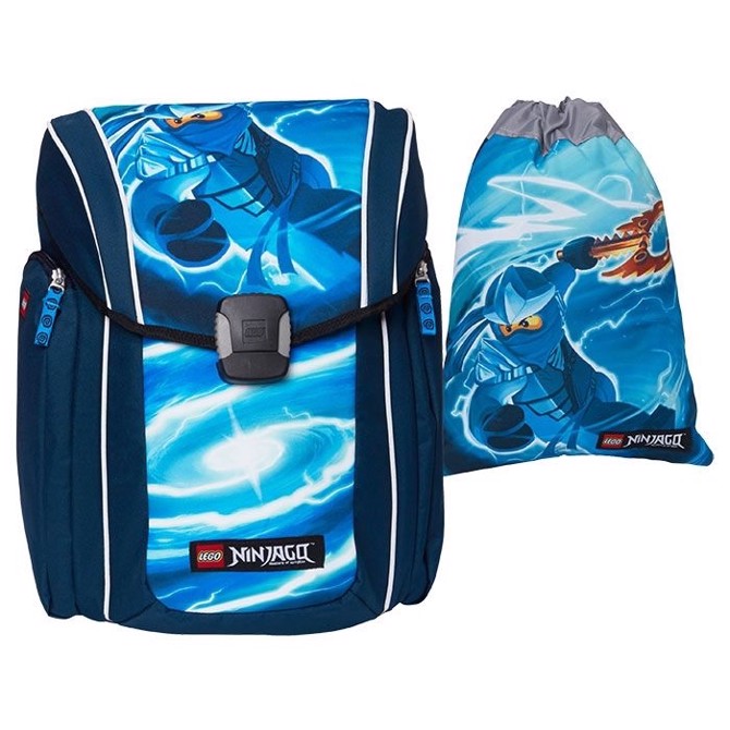 Lego Xtreme skoletaske 22L m/gymnastikpose, Ninjago jay blue