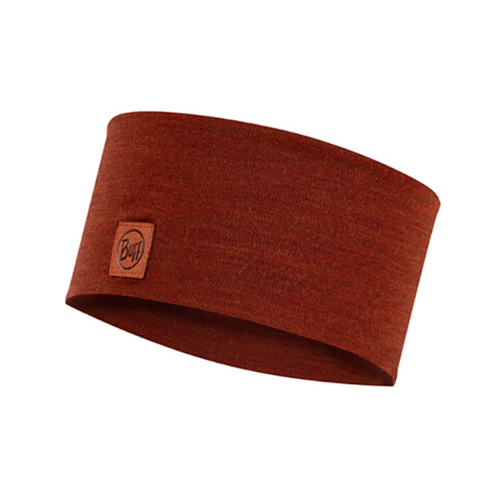 Buff Wide Headband 100% merinould-solid sienna - Pandebånd