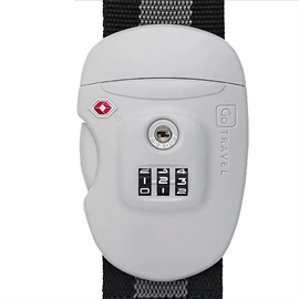 Go Travel Combi Luggage Strap TSA, black