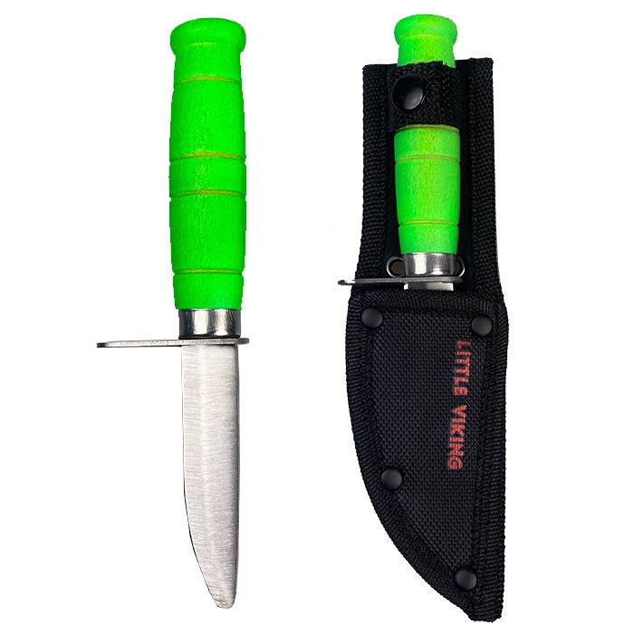 Little Viking Kids Knife, 7 cm-green