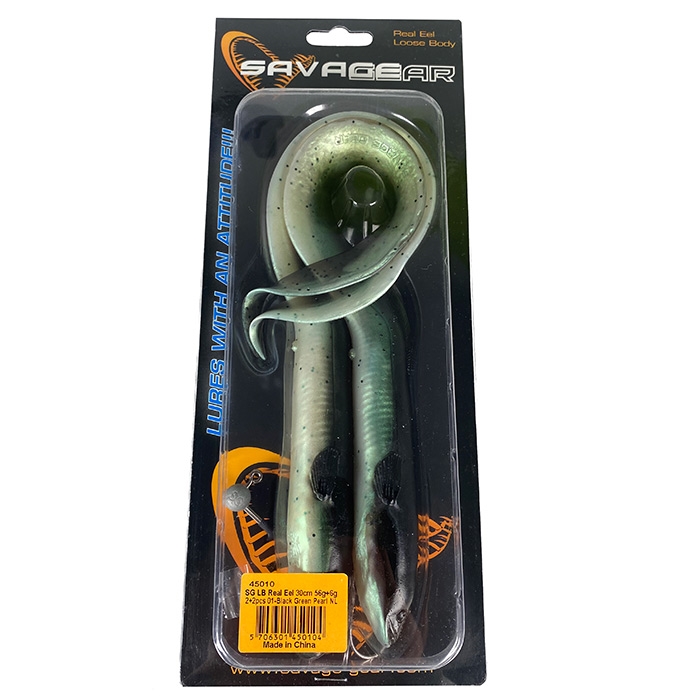 Savage Gear Real Eel, 56 g-black green pearl