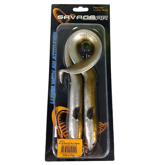 Savage Gear Real Eel, 56 g-olive pearl