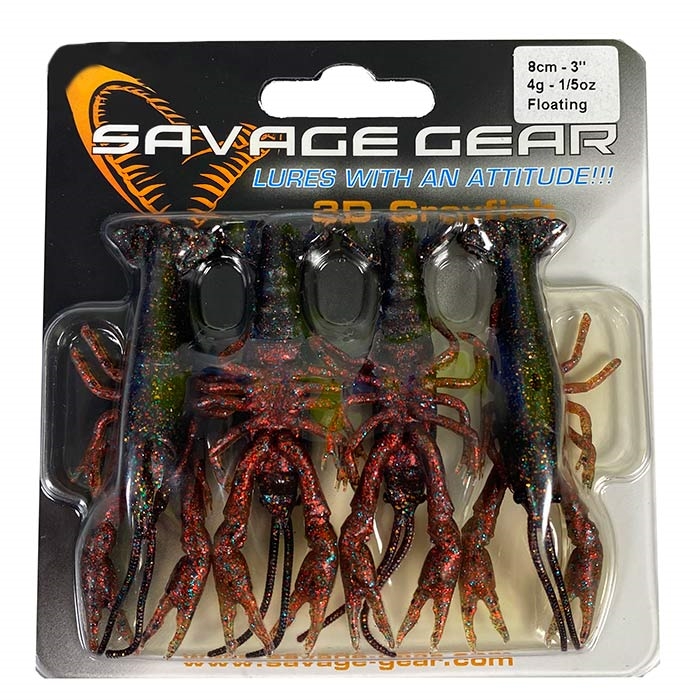 Se Savage Gear 3D Crayfish-brown / red-8 cm - Gummisfisk, shad, jig hos Outdoornu.dk
