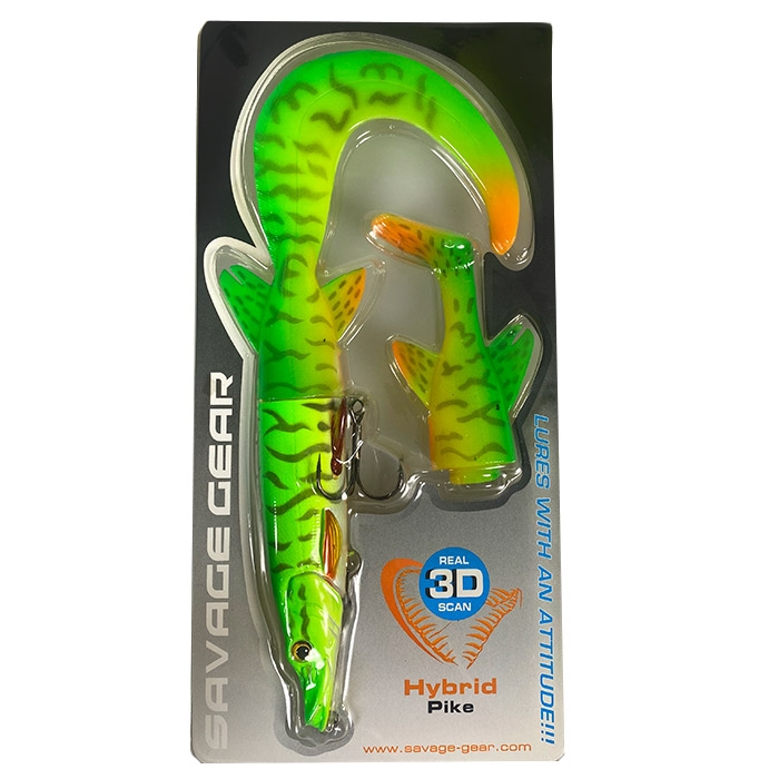 Billede af Savage Gear 3D Pike Hybrid, 45 g-firetiger - Gummisfisk, shad, jig