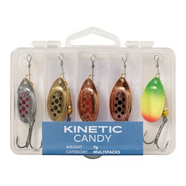 Kinetic Candy spinner sortiment m/æske, 7g