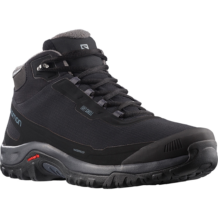 Salomon Shelter CS Waterproof Men Vinterstøvle, black/ebony/black-45 1/3 / UK 10,5 - Vintersko, vinterstøvler