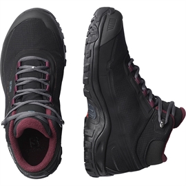 Salomon Shelter CS Waterproof Women Vinterstøvle, black/ebony/wine tasting