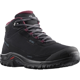 Salomon Shelter CS Waterproof Women Vinterstøvle, black/ebony/wine tasting