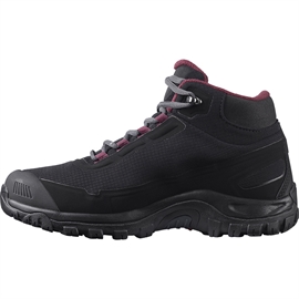 Salomon Shelter CS Waterproof Women Vinterstøvle, black/ebony/wine tasting