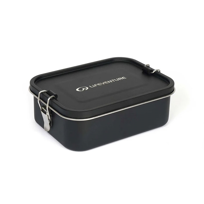 Lifeventure Stainless Steel Lunch Box / madkasse-black - Madlaving