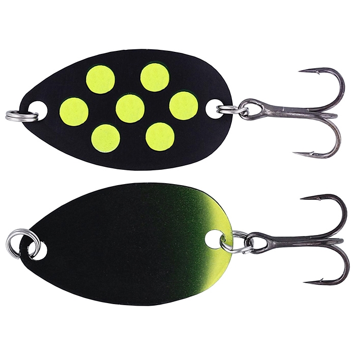 Westin Fidusen 2.8 g, black / yellow dots – Blink