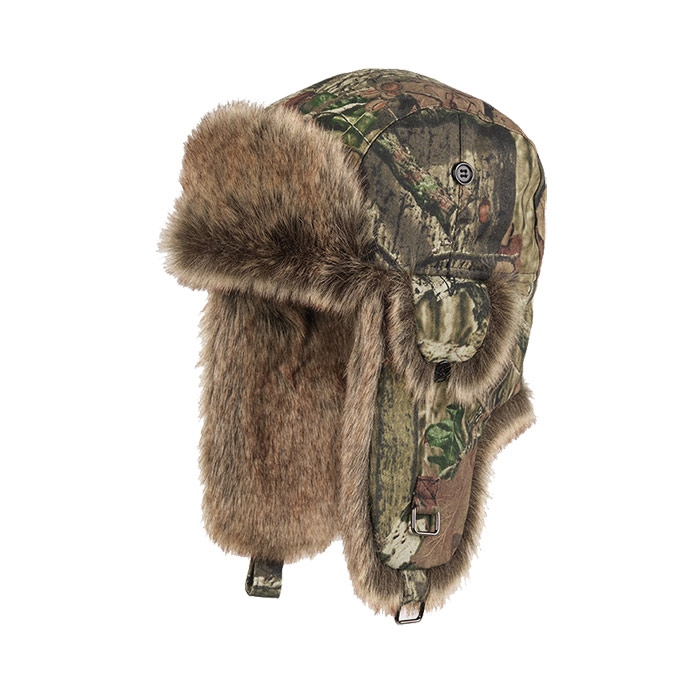 Billede af MJM Trapper Hunter 32 faux fur, camo green - Vinterhue, vinterkasket