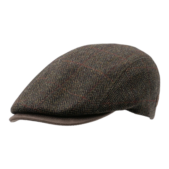 MJM Daffy 332 Wool Cashmere, green herringbone-S - Sixpence