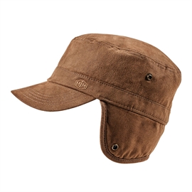 MJM Winter Cap EL 10165 faux suede m/øreklap, brown