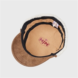 MJM Winter Cap EL 10165 faux suede m/øreklap, brown
