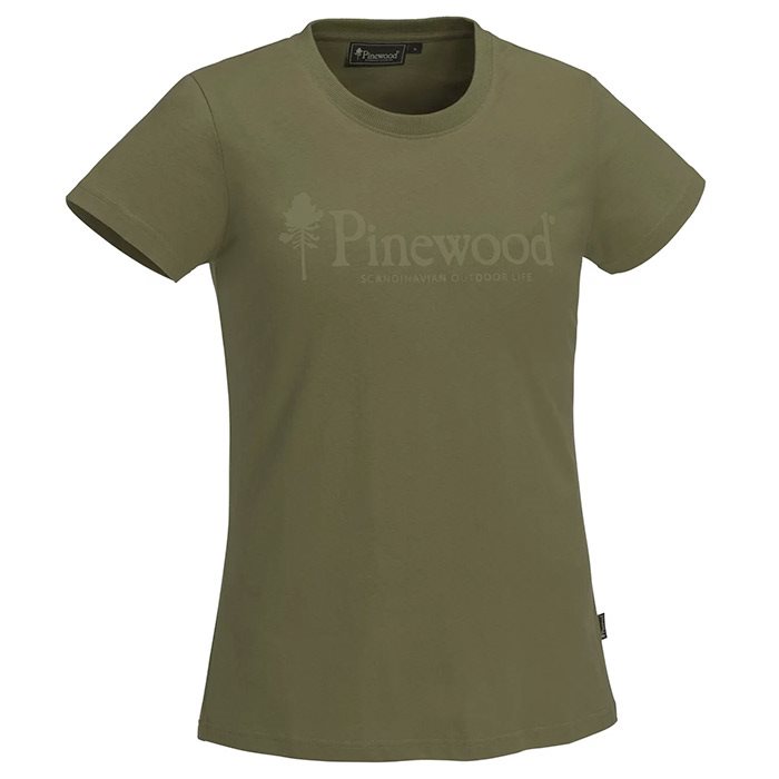 Pinewood Outdoor Life T-Shirt Dame-h.olive-XL - T-Shirts