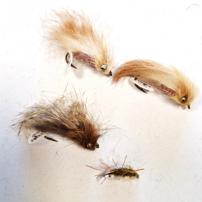 Unique Flies kystffluer med UV sortiment E, 4 stk.