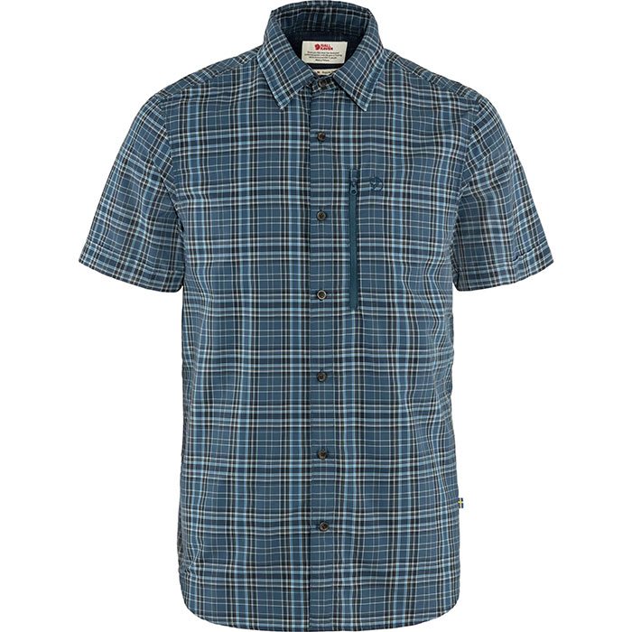 Fjällräven Abisko Hike Shirt SS Men-indigo blue/dark navy-S - Skjorter