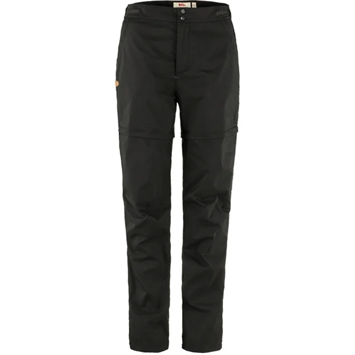 Fjallraven Abisko Hike Zip Off Trousers Kvinder Damer Sort Regular Fjallraven Bukser Dame