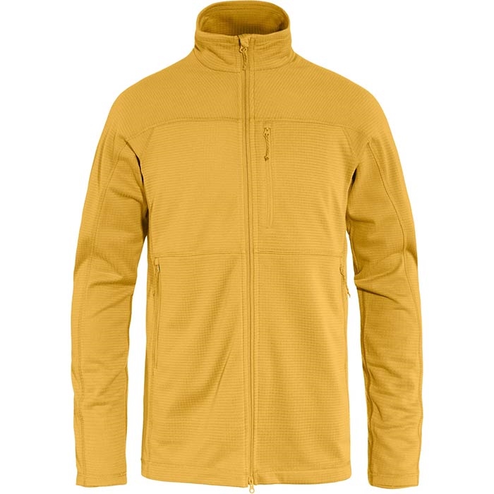 Fjällräven Abisko Lite Fleece Herre / Mænd-ochre-L - Fleecejakker