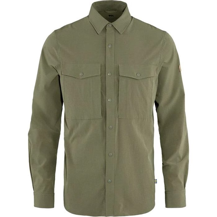 Fjällräven Abisko Trekking Shirt LS Herre / Mænd-light Grøn-2XL – Skjorter