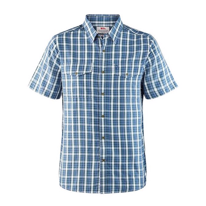 Fjällräven Abisko Cool Shirt SS-uncle blue-M - Skjorter