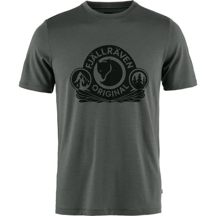 Fjällräven Abisko Wool Classic Men-basalt-XL - T-Shirt, Polo-shirt
