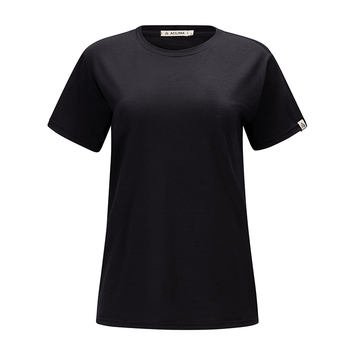 Aclima Lightwool 140 Classic Tee Kvinder / Damer-jet black-XL - T-Shirts