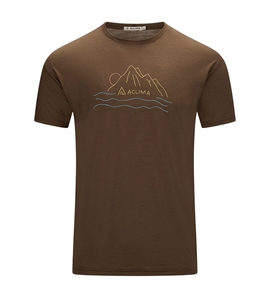 Aclima Lightwool Classic Tee Sunset, dark earth