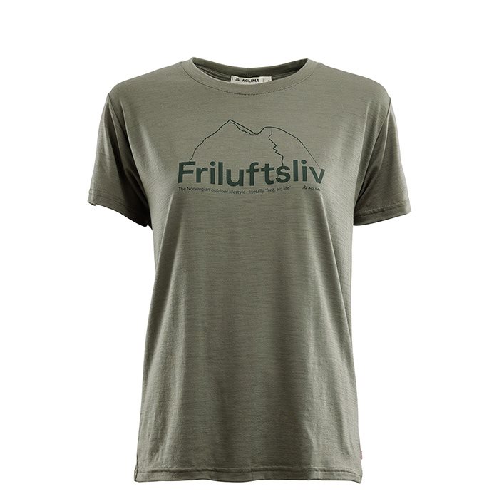 Se Aclima Classic Tee Friluftsliv Woman, ranger green - T-Shirts hos Outdoornu.dk