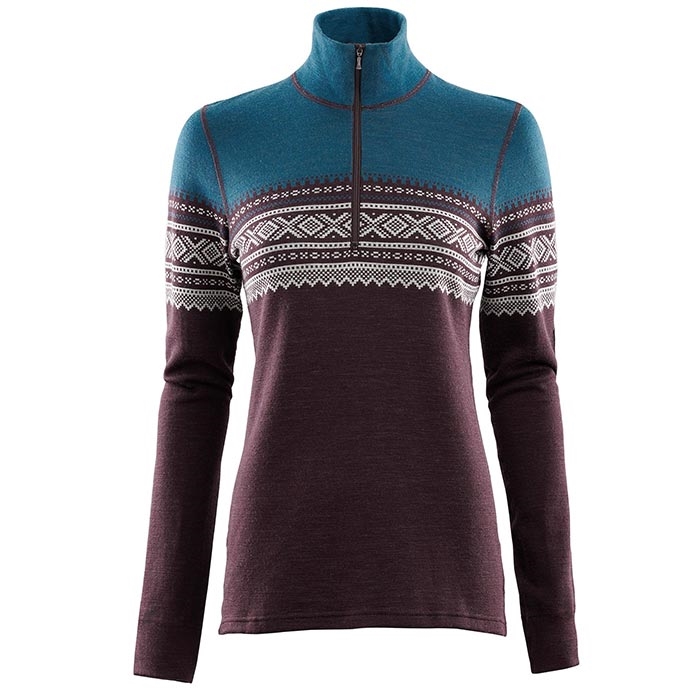 Se Aclima Marius DesignWool Mock Neck w/zip Women, lifjell-L - Trøjer hos Outdoornu.dk