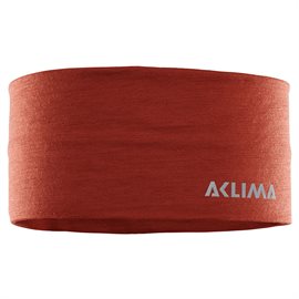 Aclima Lightwool Headband / pandebånd, red ochre