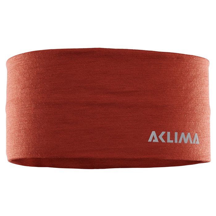 10: Aclima Lightwool Headband / pandebånd, red ochre - Pandebånd