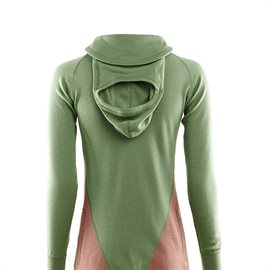 Aclima Warmwool Hood Sweater Women, dill/cognac