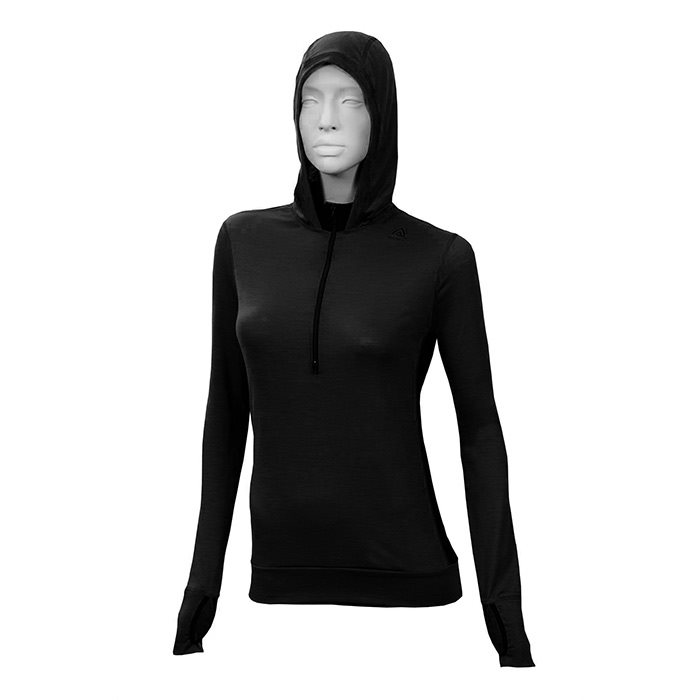 Aclima LightWool Hoodie loose fit Woman, black