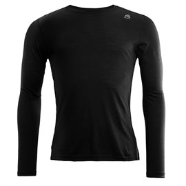 Aclima Lightwool Undershirt Long Sleeve Man, jet black