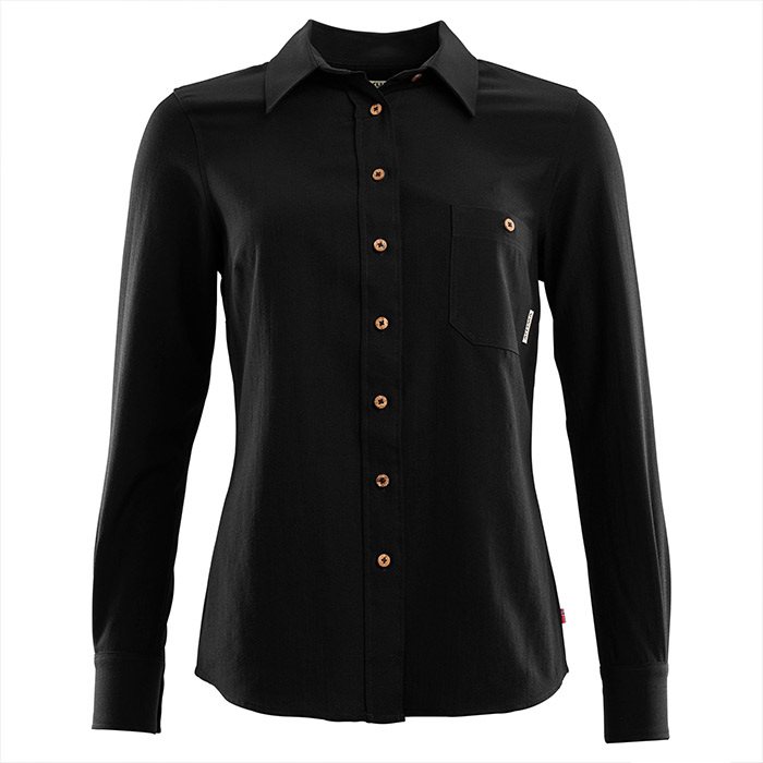 Aclima Leisurewool Woven Woman Shirt, jet black