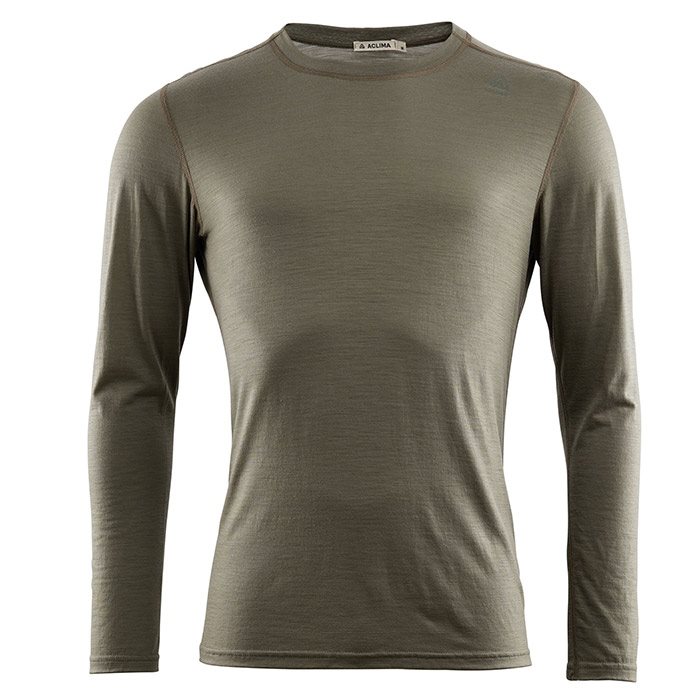 Billede af Aclima Lightwool Undershirt Long Men, ranger green-XL - Undertøj