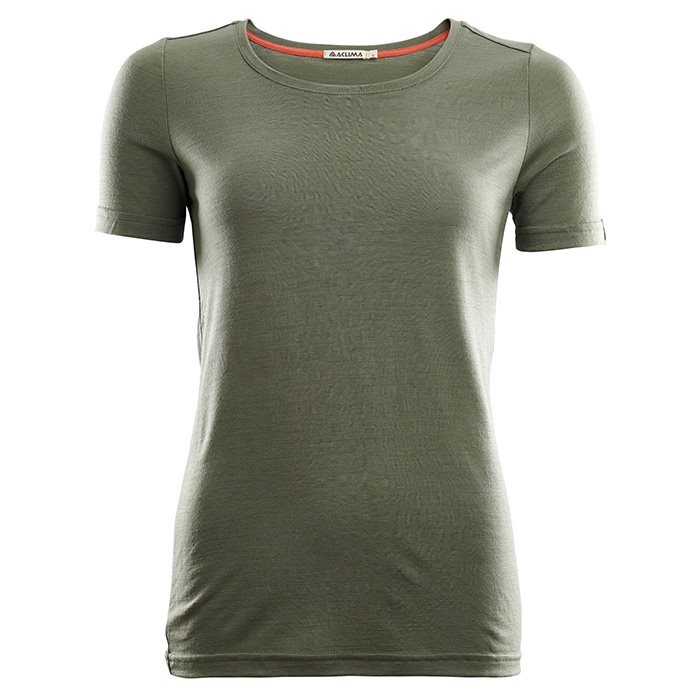Se Aclima Lightwool T-Shirt Woman-ranger green-XL - T-Shirts hos Outdoornu.dk