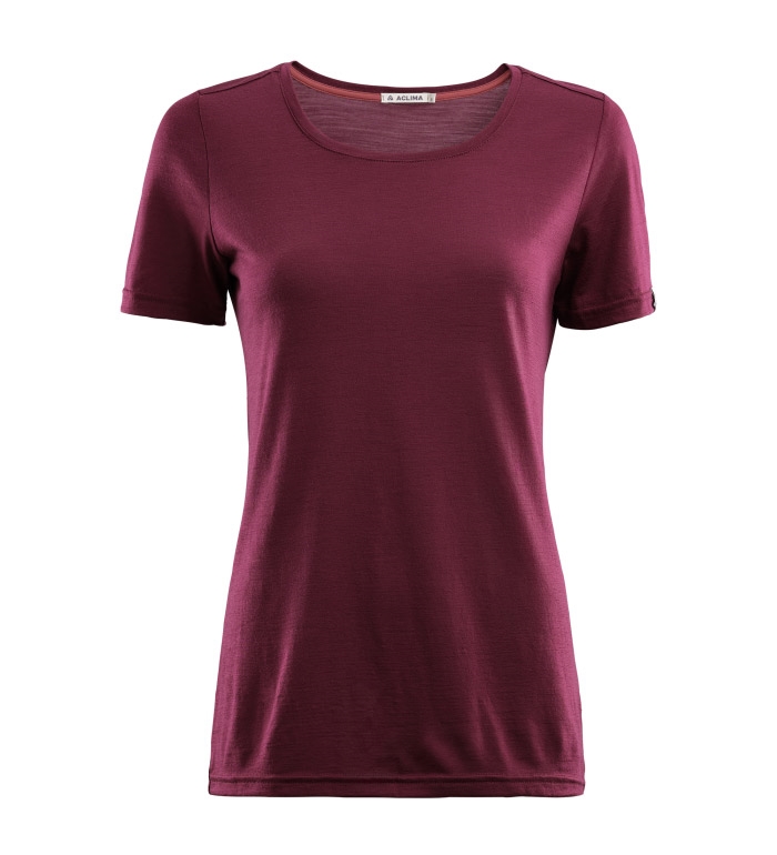 Aclima Lightwool T-Shirt Woman-zinfandel-M - T-Shirts