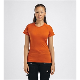 Aclima Lightwool 140 Trail Tee Women, apricot orange