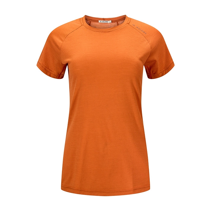 Aclima Lightwool 140 Trail Tee Kvinder / Damer, apricot orange-S - T-Shirts