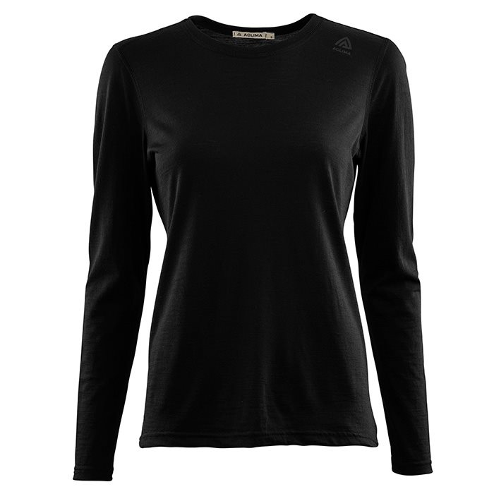 Billede af Aclima Lightwool Undershirt Long Sleeve Woman, jet black-XL - Aclima hos Outdoornu.dk