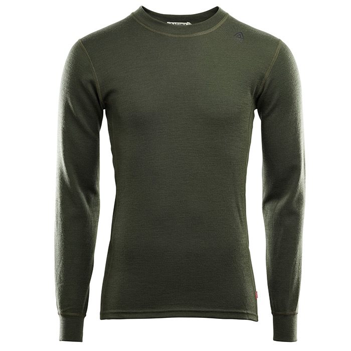 Aclima Warmwool Crew Neck Man, olive night - Undertøj