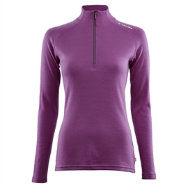 Aclima Warmwool Mock Neck w/zip Woman, purple