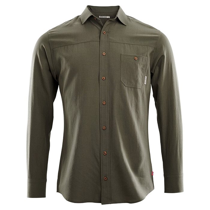 Aclima Leisurewool Woven Men Shirt, ranger green