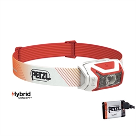 Petzl Actik Core pandelampe 600 lm, rød/orange