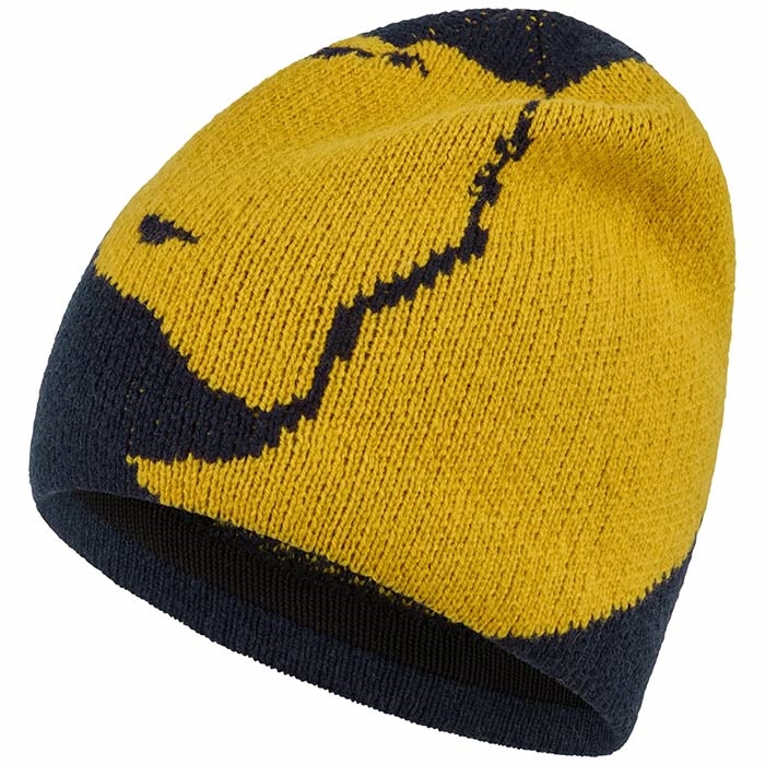 Fjällräven Bergtagen-dark navy / mustard yellow Jacquard Beanie - Hue