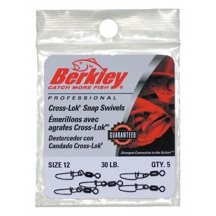 Billede af Berkley Cross-Lok Snap Swivels / blinklås str. 12/13,6kg - Svirvler / hægter